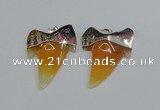 NGP1889 35*45mm - 38*55mm teeth-shaped agate gemstone pendants