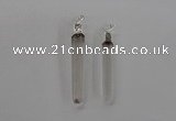 NGP1896 6*50mm - 8*60mm stick white crystal gemstone pendants