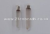 NGP1897 8*50mm - 11*60mm stick white crystal gemstone pendants