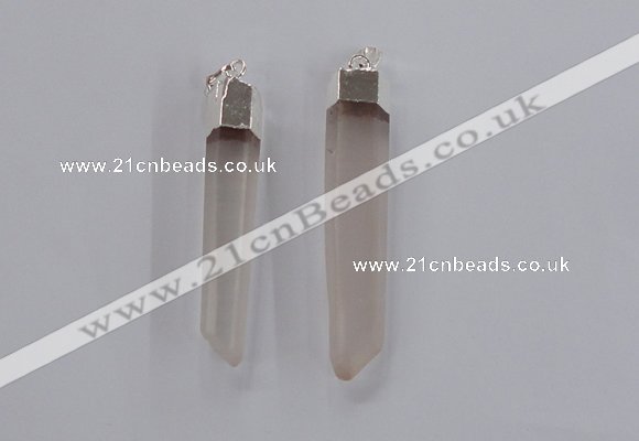 NGP1897 8*50mm - 11*60mm stick white crystal gemstone pendants