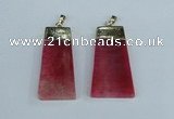 NGP1906 18*40mm - 20*50mm trapezoid agate gemstone pendants