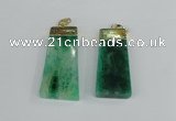 NGP1909 18*40mm - 20*50mm trapezoid agate gemstone pendants