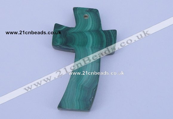 NGP191 30*51mm cross synthetic malachite gemstone pendant jewelry