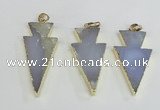 NGP1921 20*42mm - 22*50mm arrowhead agate gemstone pendants