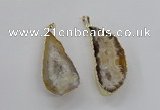 NGP1968 25*40mm - 30*50mm freeform druzy agate gemstone pendants