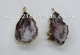 NGP1969 25*40mm - 30*50mm freeform druzy agate gemstone pendants