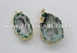 NGP1972 25*40mm - 30*50mm freeform druzy agate gemstone pendants