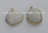 NGP1985 35*40mm - 40*45mm freefrom druzy agate pendants