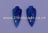 NGP2054 15*40mm - 18*45mm arrowhead striped agate pendants