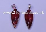 NGP2060 15*40mm - 18*45mm arrowhead striped agate pendants