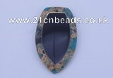 NGP210 30*50mm fashion dyed imperial jasper & black stone pendant