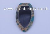 NGP210 30*50mm fashion dyed imperial jasper & black stone pendant