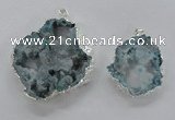 NGP2104 40*50mm - 55*65mm freeform druzy agate gemstone pendants