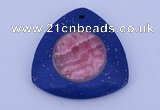 NGP213 45*45mm fashion dyed rhodochrosite & lapis lazuli gemstone pendant