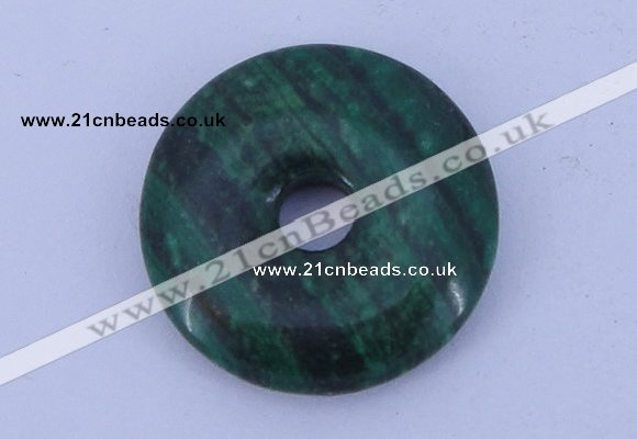 NGP215 5*25mm fashion dyed malachite gemstone donut pendant