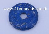 NGP217 5*30mm fashion dyed lapis lazuli gemstone donut pendant