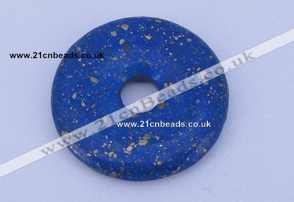 NGP217 5*30mm fashion dyed lapis lazuli gemstone donut pendant