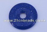 NGP218 7*50mm fashion dyed lapis lazuli gemstone donut pendant