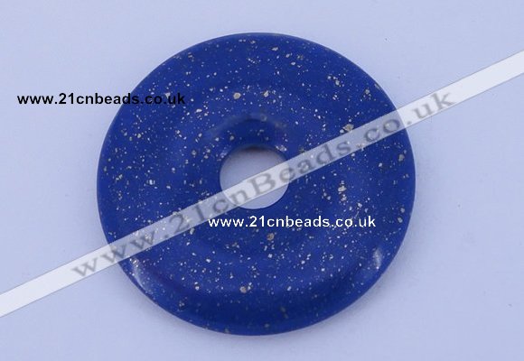 NGP218 7*50mm fashion dyed lapis lazuli gemstone donut pendant