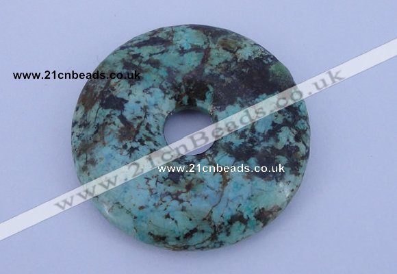 NGP220 7*40mm fashion african turquoise gemstone donut pendant