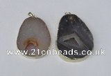 NGP2214 30*40mm - 40*45mm freeform druzy agate gemstone pendants