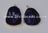 NGP2216 30*40mm - 40*45mm freeform druzy agate gemstone pendants