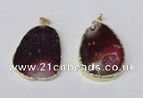 NGP2217 30*40mm - 40*45mm freeform druzy agate gemstone pendants