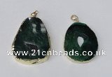 NGP2219 30*40mm - 40*45mm freeform druzy agate gemstone pendants