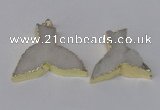 NGP2233 35*45mm - 40*55mm fishtail druzy agate gemstone pendants