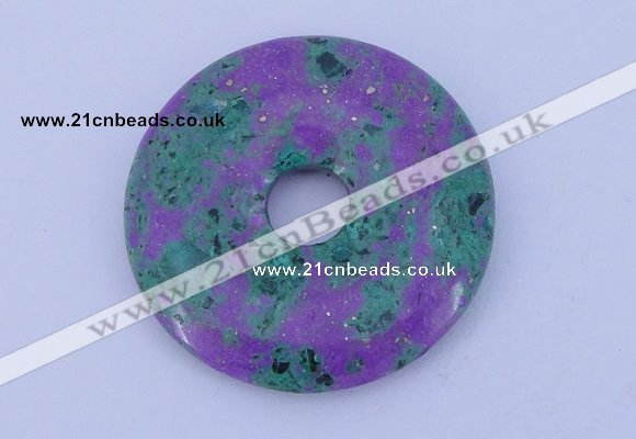 NGP224 5*30mm fashion synthetic ruby zoisite gemstone donut pendant