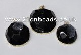 NGP2243 35*40mm - 45*50mm freeform druzy agate gemstone pendants