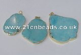 NGP2245 35*40mm - 45*50mm freeform turquoise gemstone pendants