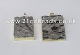 NGP2249 30*40mm - 40*45mm rectangle druzy agate gemstone pendants