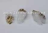 NGP2257 20*30mm - 25*35mm nuggets druzy quartz pendants