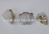 NGP2258 30*35mm - 35*40mm nuggets druzy quartz pendants