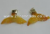 NGP2269 38*55mm - 40*60mm fishtail agate gemstone pendants