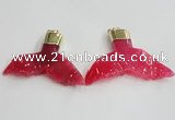 NGP2271 38*55mm - 40*60mm fishtail agate gemstone pendants