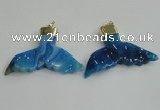 NGP2272 38*55mm - 40*60mm fishtail agate gemstone pendants