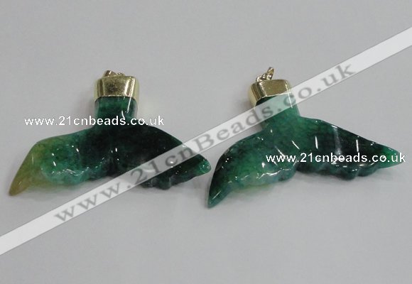 NGP2273 38*55mm - 40*60mm fishtail agate gemstone pendants