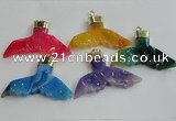 NGP2274 38*55mm - 40*60mm fishtail agate gemstone pendants