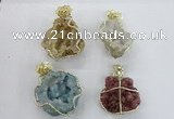 NGP2281 35*45mm - 45*50mm freeform druzy agate gemstone pendants