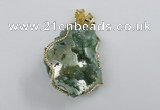 NGP2282 35*45mm - 45*50mm freeform druzy agate gemstone pendants