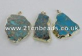 NGP2286 30*40mm - 40*50mm freeform sea sediment jasper pendants