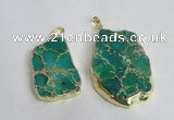 NGP2288 30*40mm - 40*50mm freeform sea sediment jasper pendants