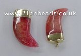 NGP2310 25*60mm - 28*65mm oxhorn agate gemstone pendants