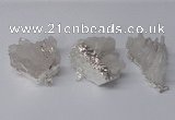 NGP2332 30*35mm - 35*40mm nuggets druzy quartz pendants