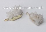 NGP2334 20*30mm - 25*35mm nuggets druzy quartz pendants