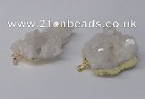 NGP2337 30*35mm - 35*40mm nuggets druzy quartz pendants