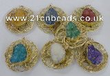NGP2350 52mm - 55mm freeform druzy agate gemstone pendants