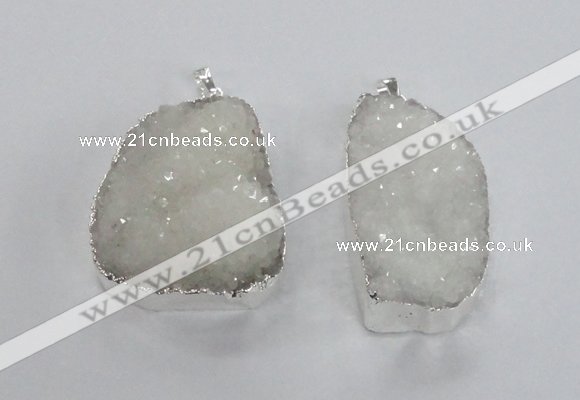 NGP2362 25*40mm - 35*45mm freefrom druzy agate pendants